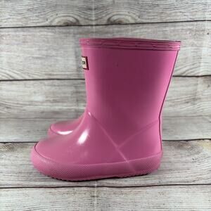 Hunter Unisex Size Boys 7 Girls 8 Classic Rain Boots Pink